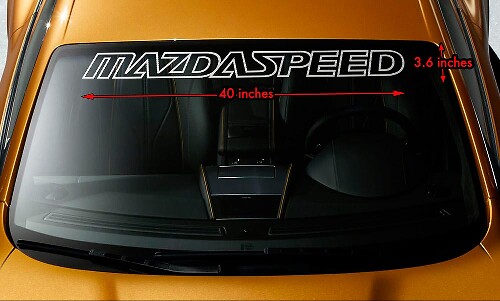Mazdaspeed Windshield Banner Vinyl Decal for Mazda