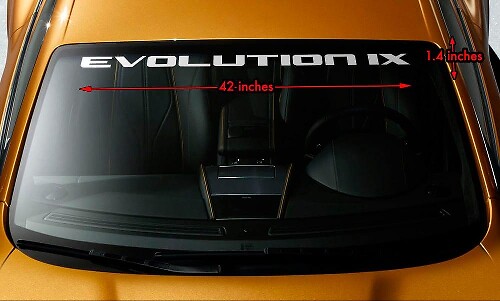 Evolution IX Windshield Banner Vinyl Decal for Mitsubishi Evo 9