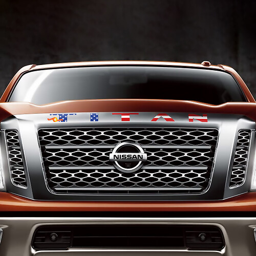 USA US Flag Titan hood decal sticker for Nissan Titan