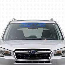 Custom Outline Windshield Lettering Vinyl Decal for Suba Forester_2