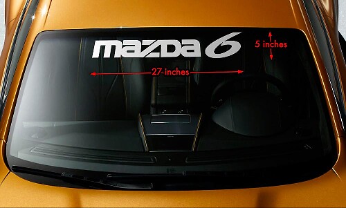 Mazda 6 Logo Windshield Vinyl Decal Sticker for Mazda Mazda6