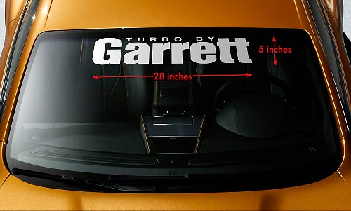 Turbo by Garrett Windshield Banner Vinyl Decal