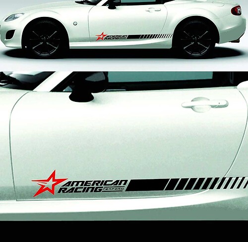 American Racing Stripes Side Vinyl Decal Sticker for Mazda MX-5 Miata 2005-2017