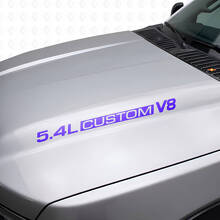 5.4L Custom V8 Hood Vinyl Decals for Musclecar F250/350 Expedition_2