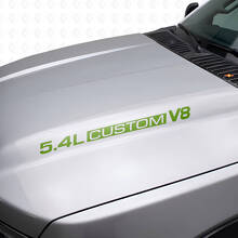 5.4L Custom V8 Hood Vinyl Decals for Musclecar F250/350 Expedition_3