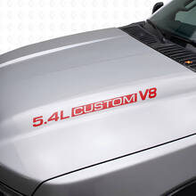 5.4L Custom V8 Hood Vinyl Decals for Musclecar F250/350 Expedition_4