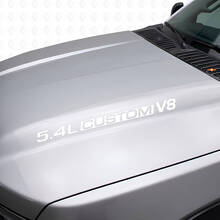 5.4L Custom V8 Hood Vinyl Decals for Musclecar F250/350 Expedition_5