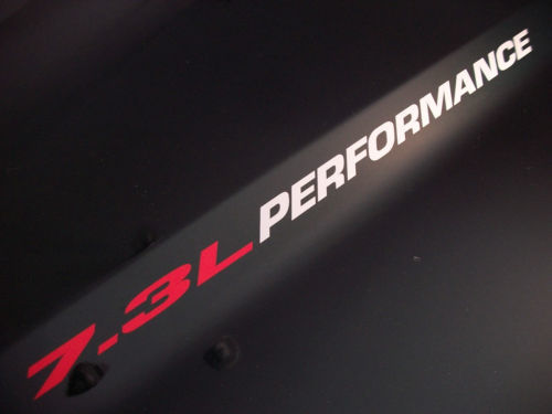 7.3L PERFORMANCE (pair) Hood vinyl sticker decals emblem Ford Powerstroke