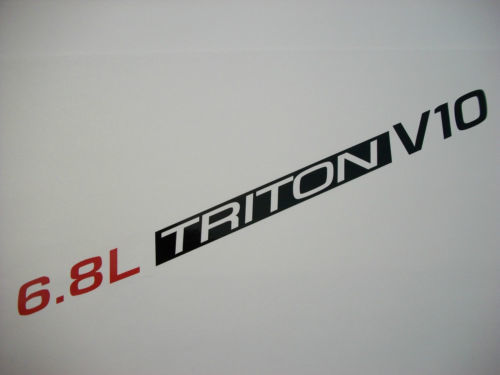 6-8L-Triton-V10-pair-Hood-decals-sticker-emblem-Ford-F250-F350-SD-Excursion