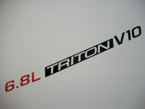 6.8L Triton V10 Hood Vinyl Decals For Musclecar F-250/350 Super Duty Excursion