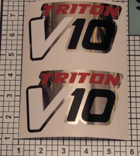 Triton V10 Decals Pair of Chrome Fender Truck Decals