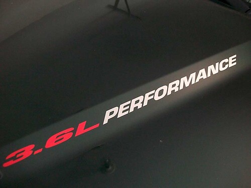 3.6L Performance Hood Vinyl Decal Sticker for Chevrolet Camaro RS 2010-2020