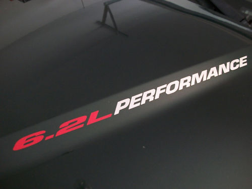6.2L Performance Hood Decals for 2010-2012 Chevrolet Camaro SS LS3