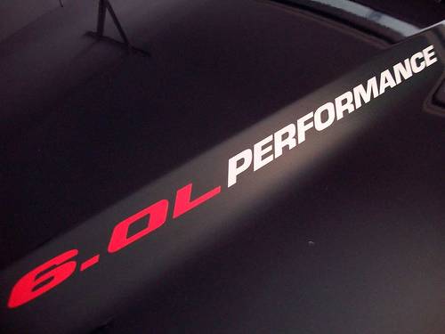 6.0L PERFORMANCE Hood decals Ford F250 F350 Powerstroke Turbo Diesel Engine