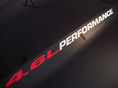 4.6L Performance Hood Vinyl Decals for Musclecar V8 Cars and Trucks