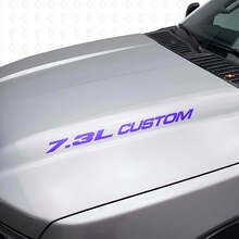 7.3L Custom Hood Vinyl Decal Set for Musclecar truck F250 F350 _2