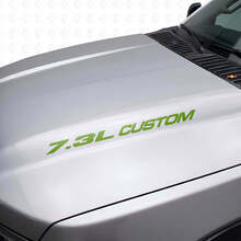 7.3L Custom Hood Vinyl Decal Set for Musclecar truck F250 F350 _3