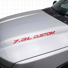 7.3L Custom Hood Vinyl Decal Set for Musclecar truck F250 F350 _4