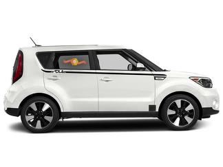 Side Rocker Panel Stripes graphics Decals for Kia Soul 2008- 2020