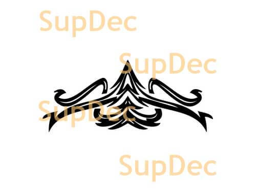 Tribal Style Curved Flames Vinyl Decal Sticker