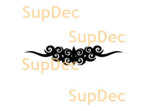 Black Ornament with Swirls Vinyl Decal Sticker for Cars & Trucks 