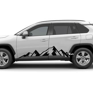 Mountains Rocker Panel Side Doors Decal Sticker for Toyota Rav4 Rav 4