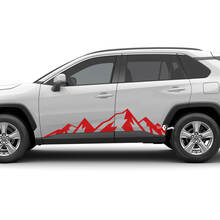 Mountains Rocker Panel Side Doors Decal Sticker for Toyota Rav4 Rav 4 2