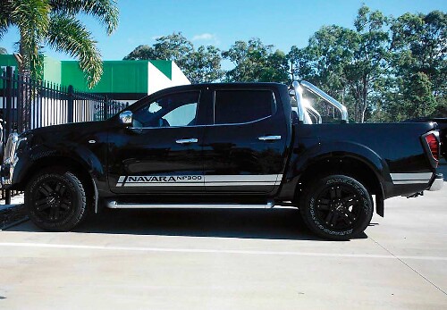 2 PC plane side stripe graphic Vinyl sticker for NAVARA NP300 2015 2016 sticker