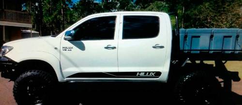 hilux racing side stripe graphic Vinyl sticker for TOYOTA HILUX decals