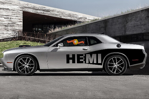 HEMI Billboard Side Vinyl Decals Kit for Dodge Challenger 2008-2014