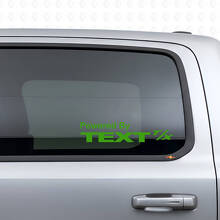 Powered By with Custom Text Side Window Vinyl Decal Pair for Dodge Ram_3