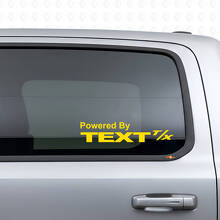 Powered By with Custom Text Side Window Vinyl Decal Pair for Dodge Ram_5