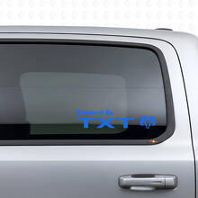 Powered By Custom Window Vinyl Decal for Dodge Ram_2