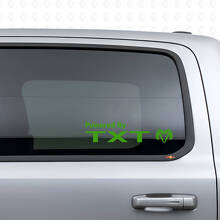 Powered By Custom Window Vinyl Decal for Dodge Ram_3