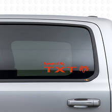 Powered By Custom Window Vinyl Decal for Dodge Ram_4