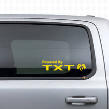 Powered By Custom Window Vinyl Decal for Dodge Ram_5