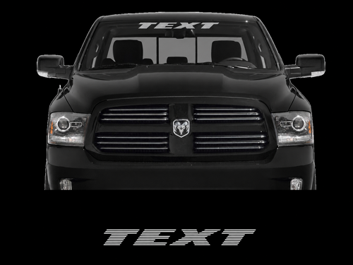 Custom Text Front Windshield Window Banner Decal Sticker Dodge ram