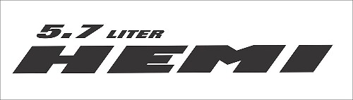 5.7 Liter HEMI Style Vinyl Decal Stickers