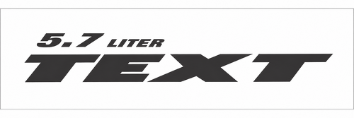 Custom Text 5.7 Liter Vinyl Decal Stickers