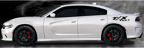 Custom Text T/X Performance Lettering Rear Fender Vinyl Decal Sticker for Dodge Charger