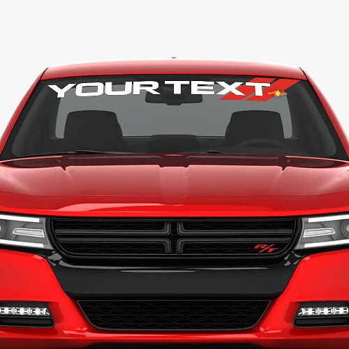 Custom Text Vehicle Windshield Sticker Logo Vinyl Decals Graphics For Dodge