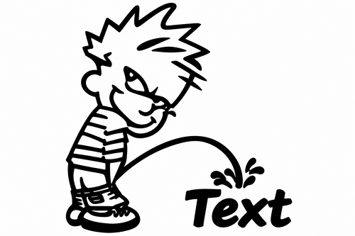 Funny Cartoon Text Universal Vinyl Decal Sticker