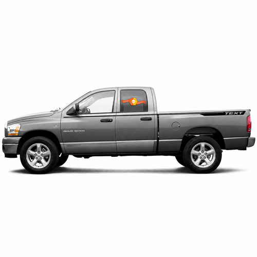 Custom Text Style Stripes Side Vinyl Decal Sticker for Dodge Ram 1500
