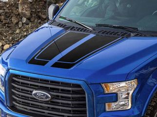 Ford F-150 2015-2016 F150 hood graphics stripe decal sticker 5