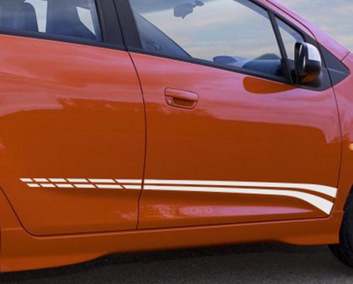 Chevrolet Spark Chevy side stripe door line decal graphics