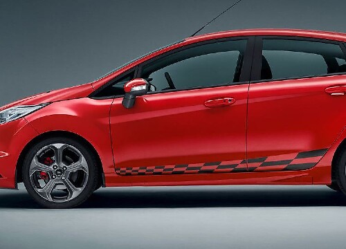 Racing Checkered Flag Sticker Decal Graphics for Ford Fiesta Mk7 5 Door