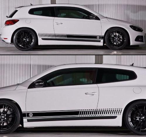 Stickers Decal for VW Volkswagen Scirocco Stripe Body Kit LED Side 