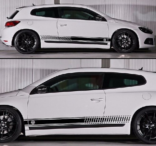 Stickers Decal for VW Volkswagen Scirocco Stripe Body Kit LED Side 