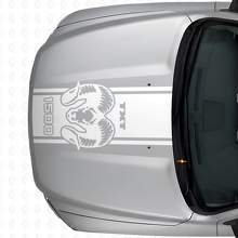 Hemi Custom Text Hood Stripe Vinyl Decal for Dodge Ram 1500 2500_5