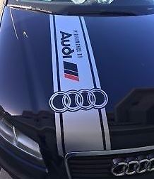 Audi Rings Hood Stripe Vinyl Decal for Audi Models